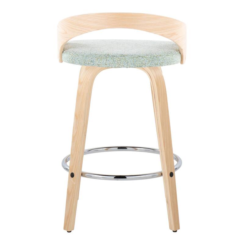 Carson Carrington Stavanger 26" FixedHeight Counter Stool with Bent Wood Legs & Round Footrest